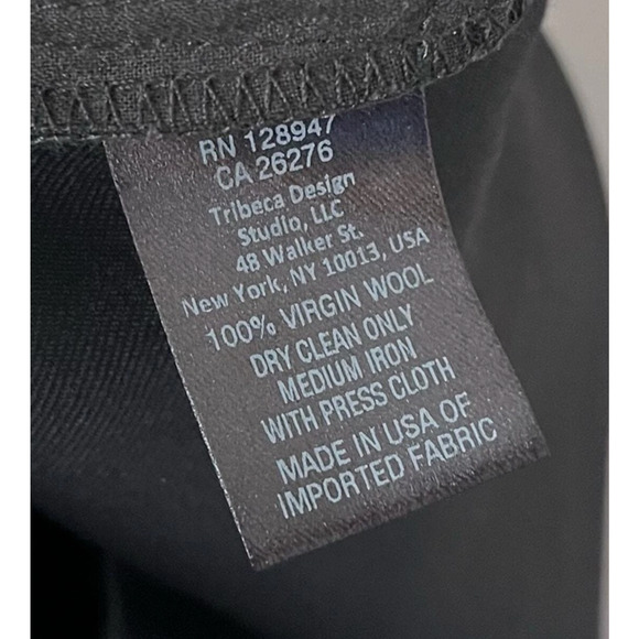 NEW Nili Lotan 8 Chelsea Elastic Waist Pull On Pants 100% Virgin Wool Crop Black - Picture 12 of 14